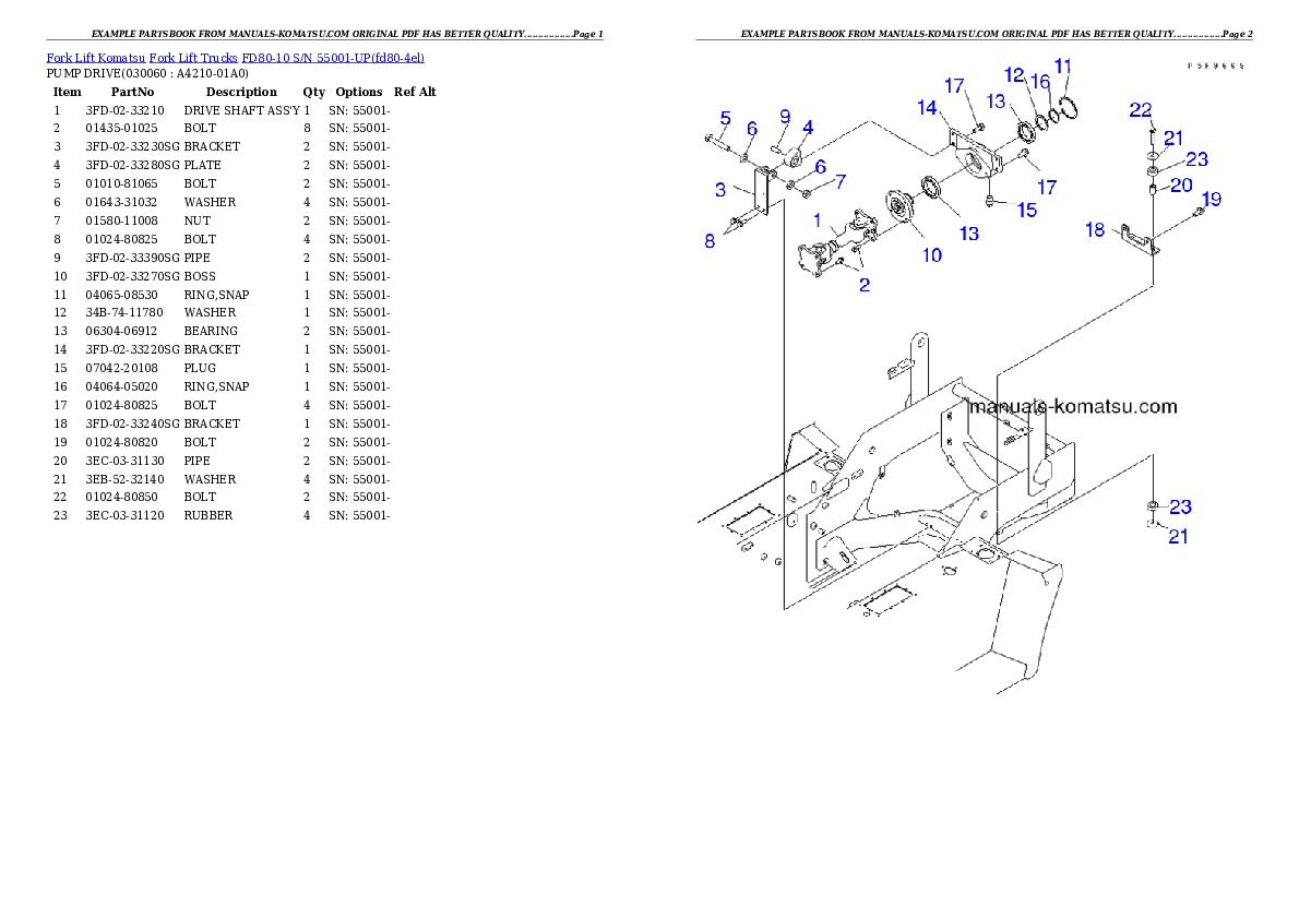 Protected: FD80-10 S/N 55001-UP Partsbook