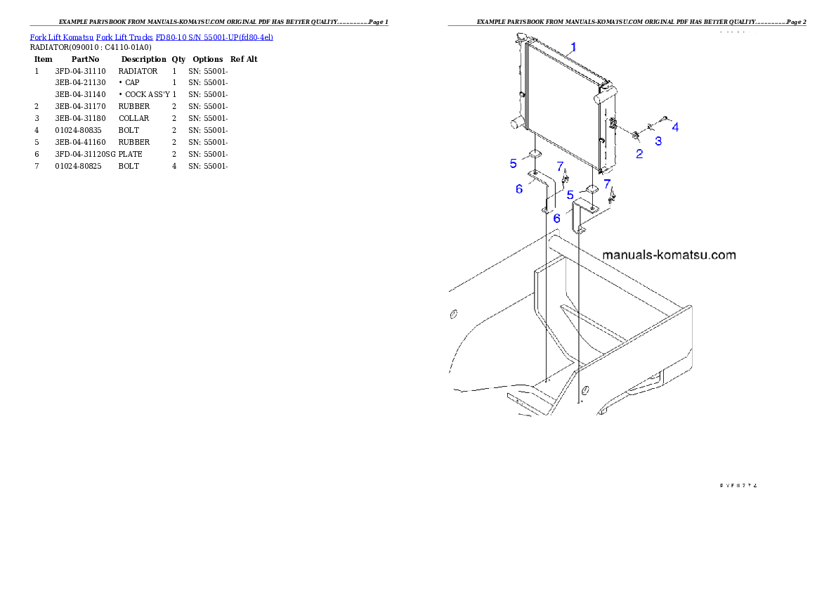 Protected: FD80-10 S/N 55001-UP Partsbook