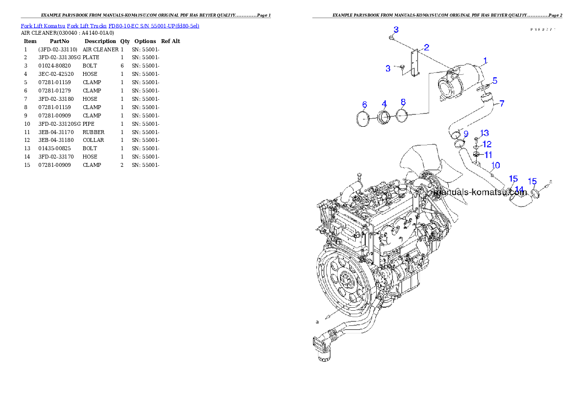 Protected: FD80-10-EC S/N 55001-UP Partsbook