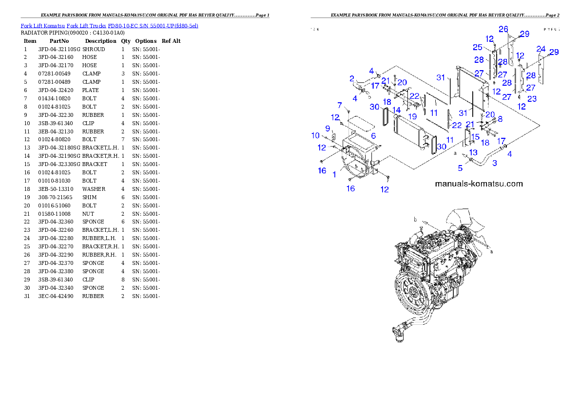 Protected: FD80-10-EC S/N 55001-UP Partsbook