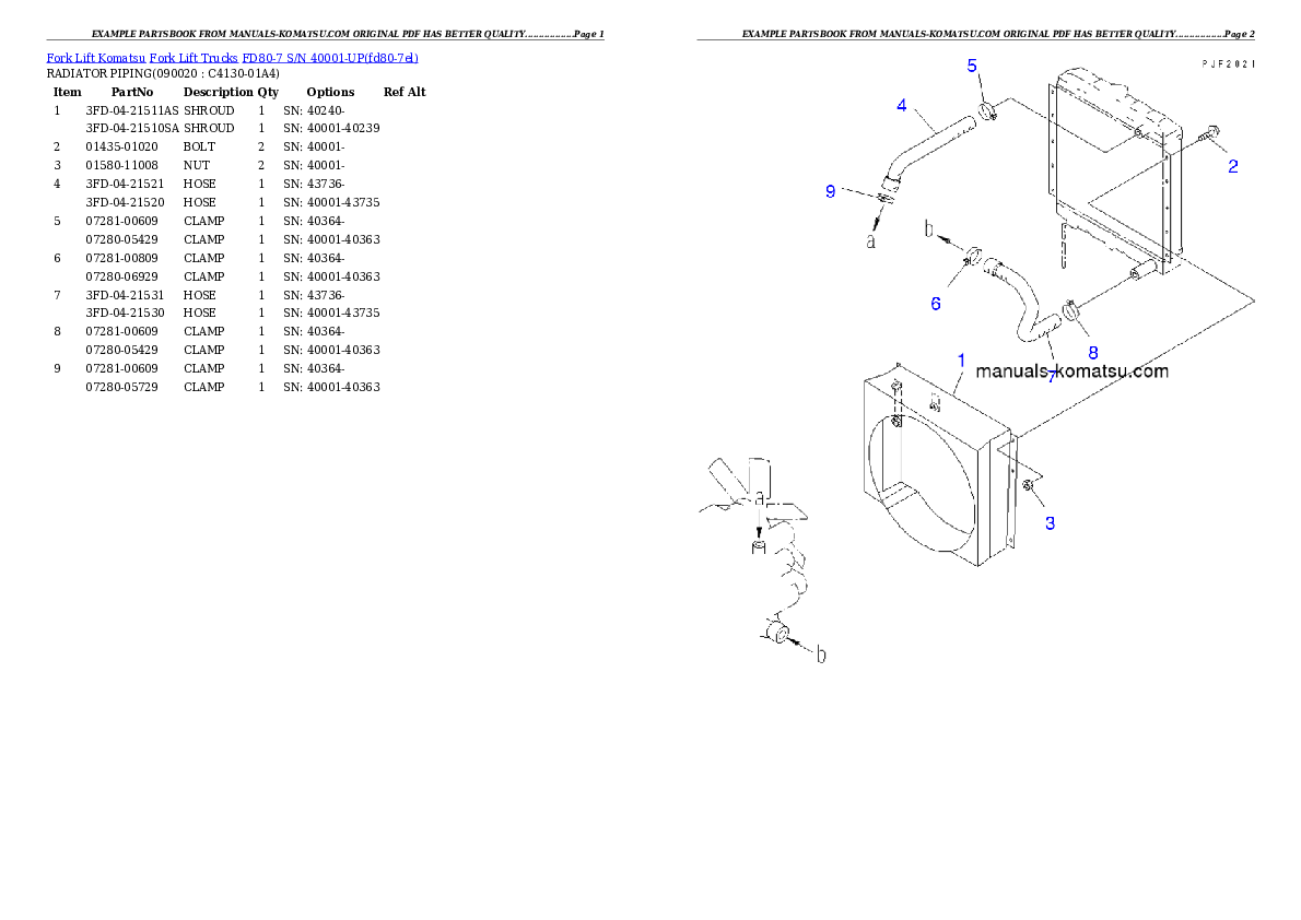 Protected: FD80-7 S/N 40001-UP Partsbook