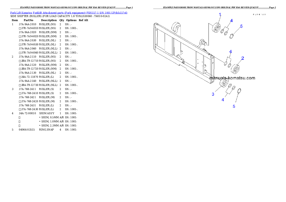 Protected: FSH157-1 S/N 1001-UP Partsbook