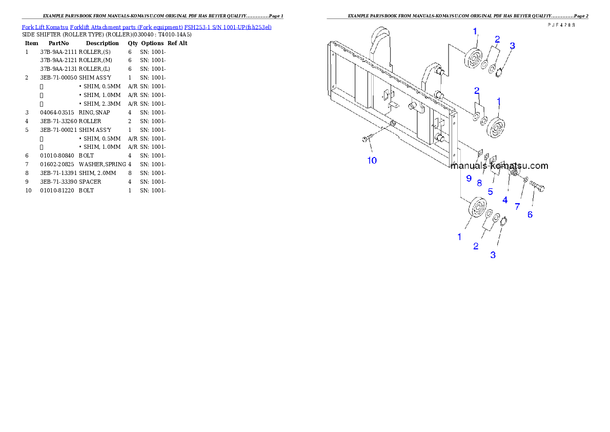 Protected: FSH253-1 S/N 1001-UP Partsbook