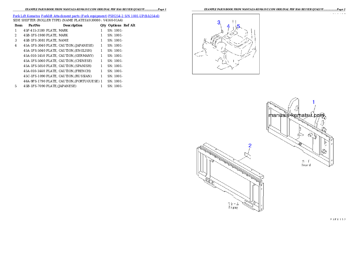 Protected: FSH254-2 S/N 1001-UP Partsbook