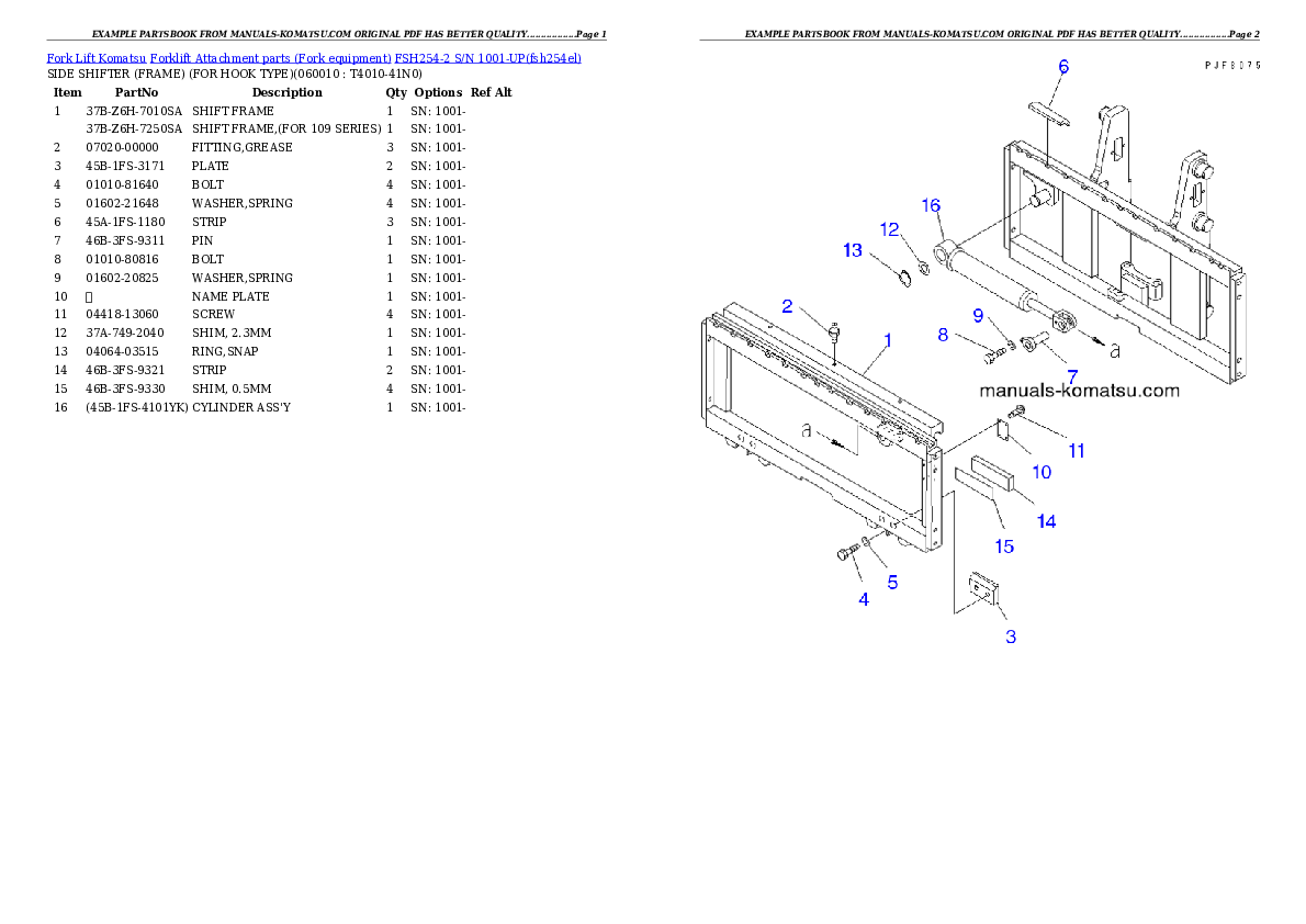 Protected: FSH254-2 S/N 1001-UP Partsbook