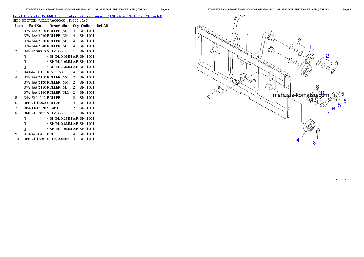 Protected: FSH2A1-2 S/N 1001-UP Partsbook