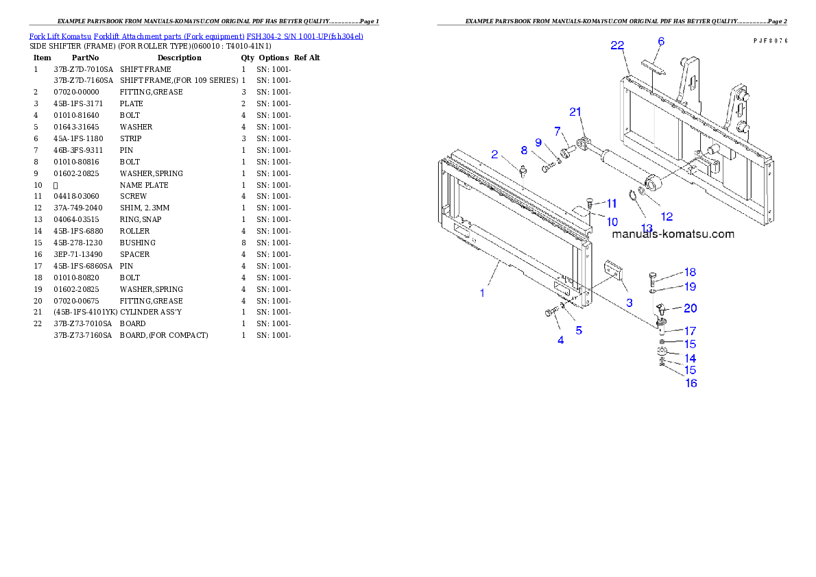 Protected: FSH304-2 S/N 1001-UP Partsbook