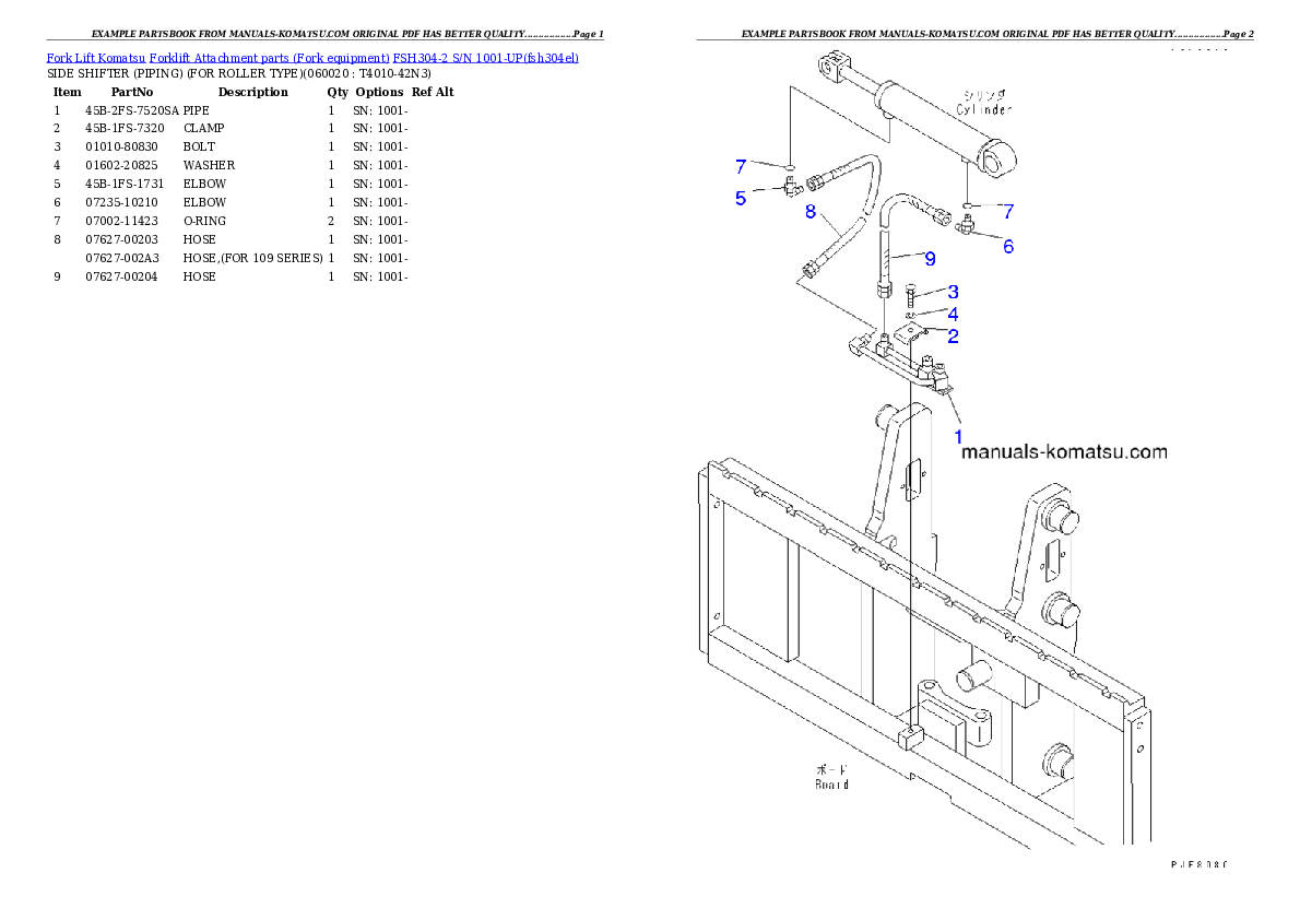 Protected: FSH304-2 S/N 1001-UP Partsbook