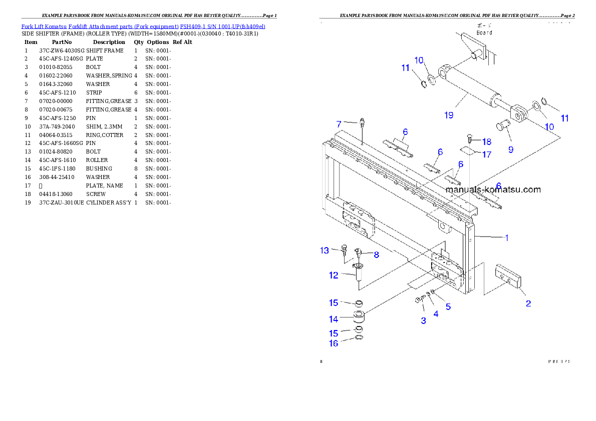 Protected: FSH409-1 S/N 1001-UP Partsbook
