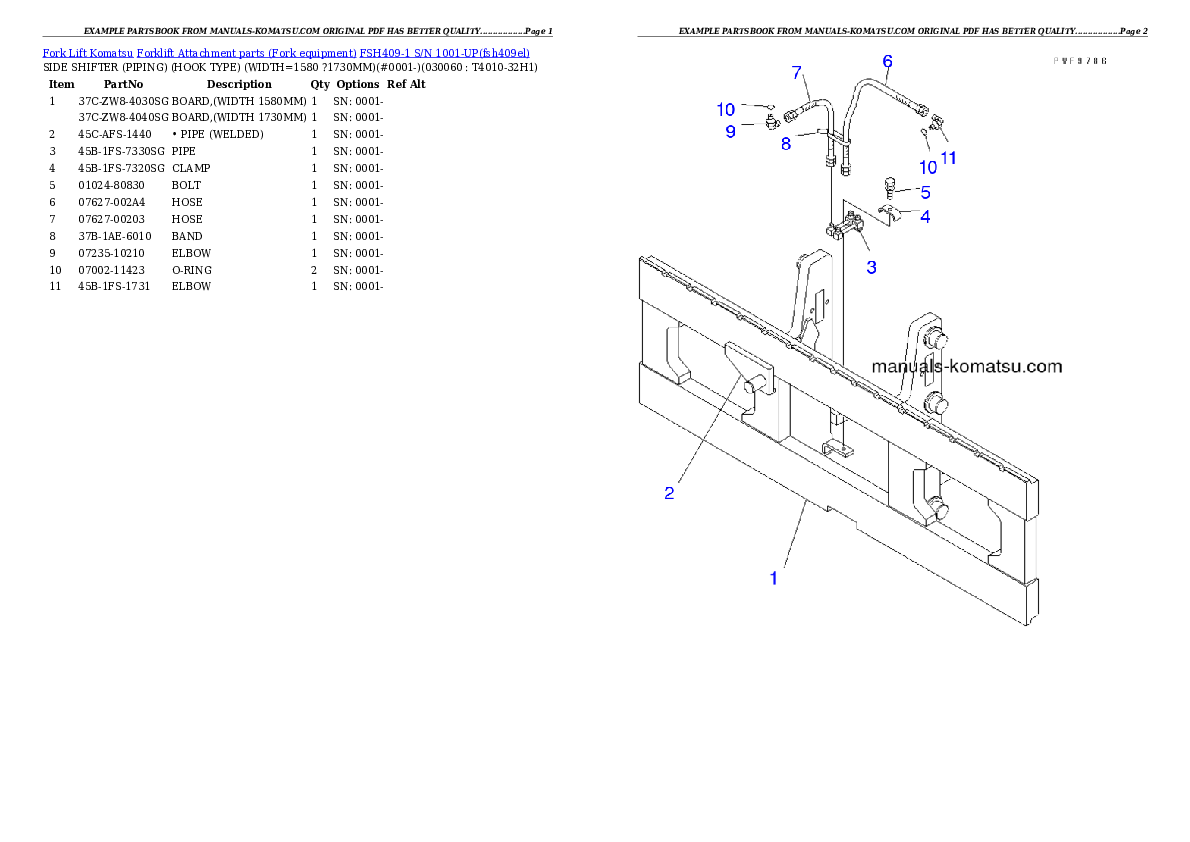 Protected: FSH409-1 S/N 1001-UP Partsbook
