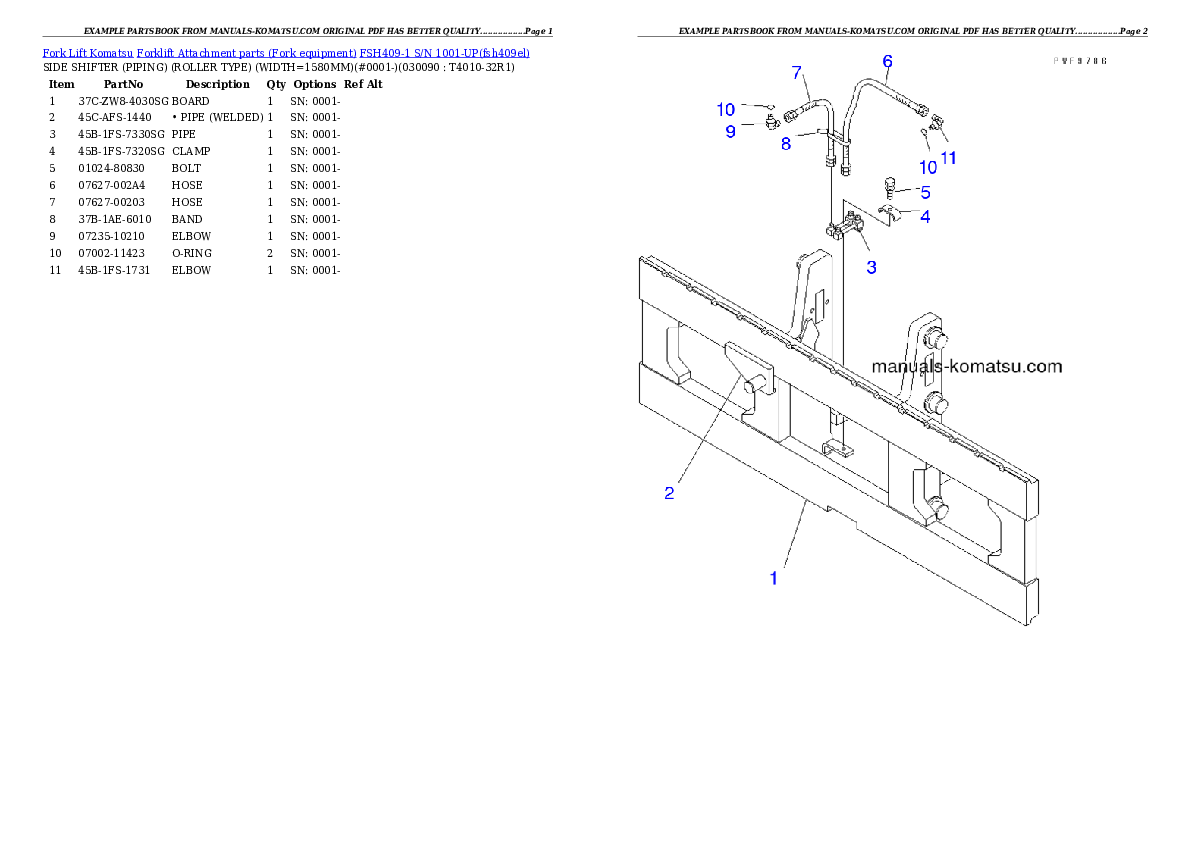 Protected: FSH409-1 S/N 1001-UP Partsbook