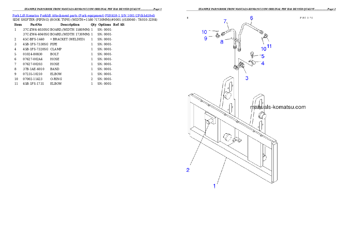 Protected: FSH459-1 S/N 1001-UP Partsbook