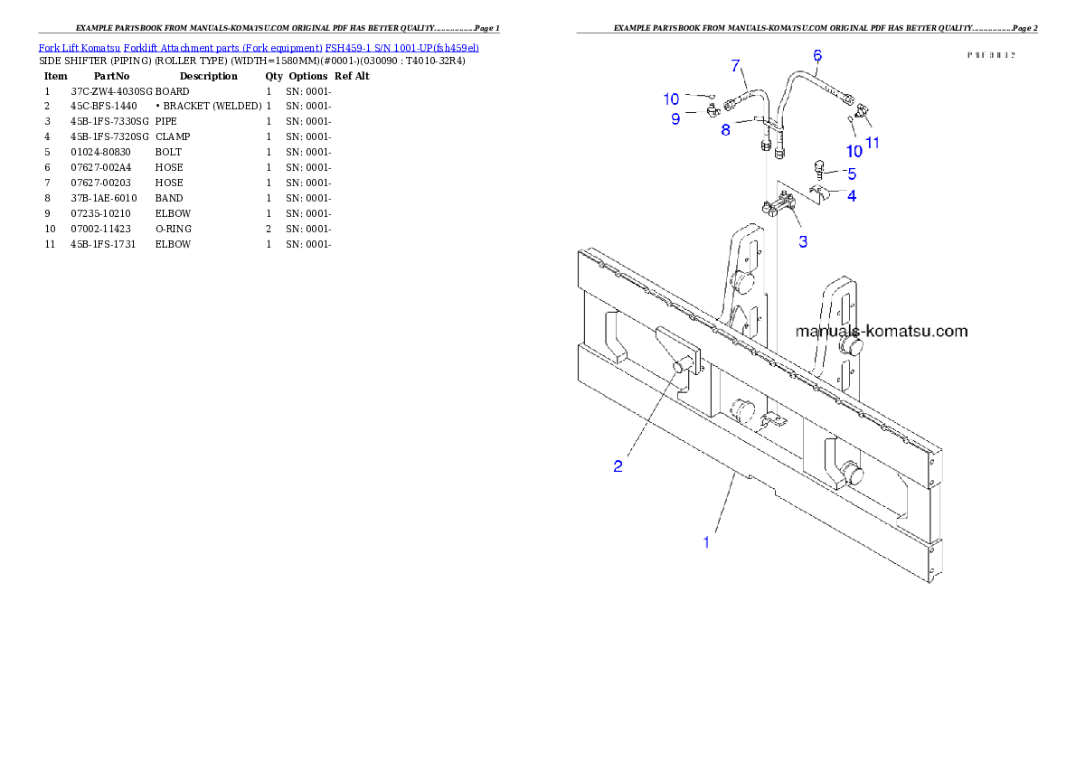 Protected: FSH459-1 S/N 1001-UP Partsbook
