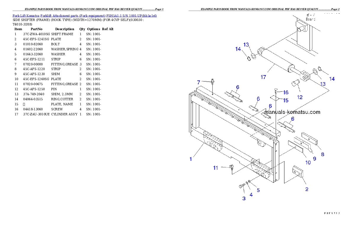 Protected: FSH5A1-1 S/N 1001-UP Partsbook