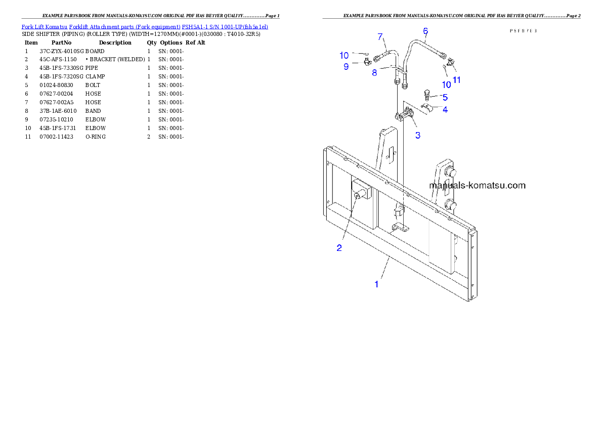 Protected: FSH5A1-1 S/N 1001-UP Partsbook