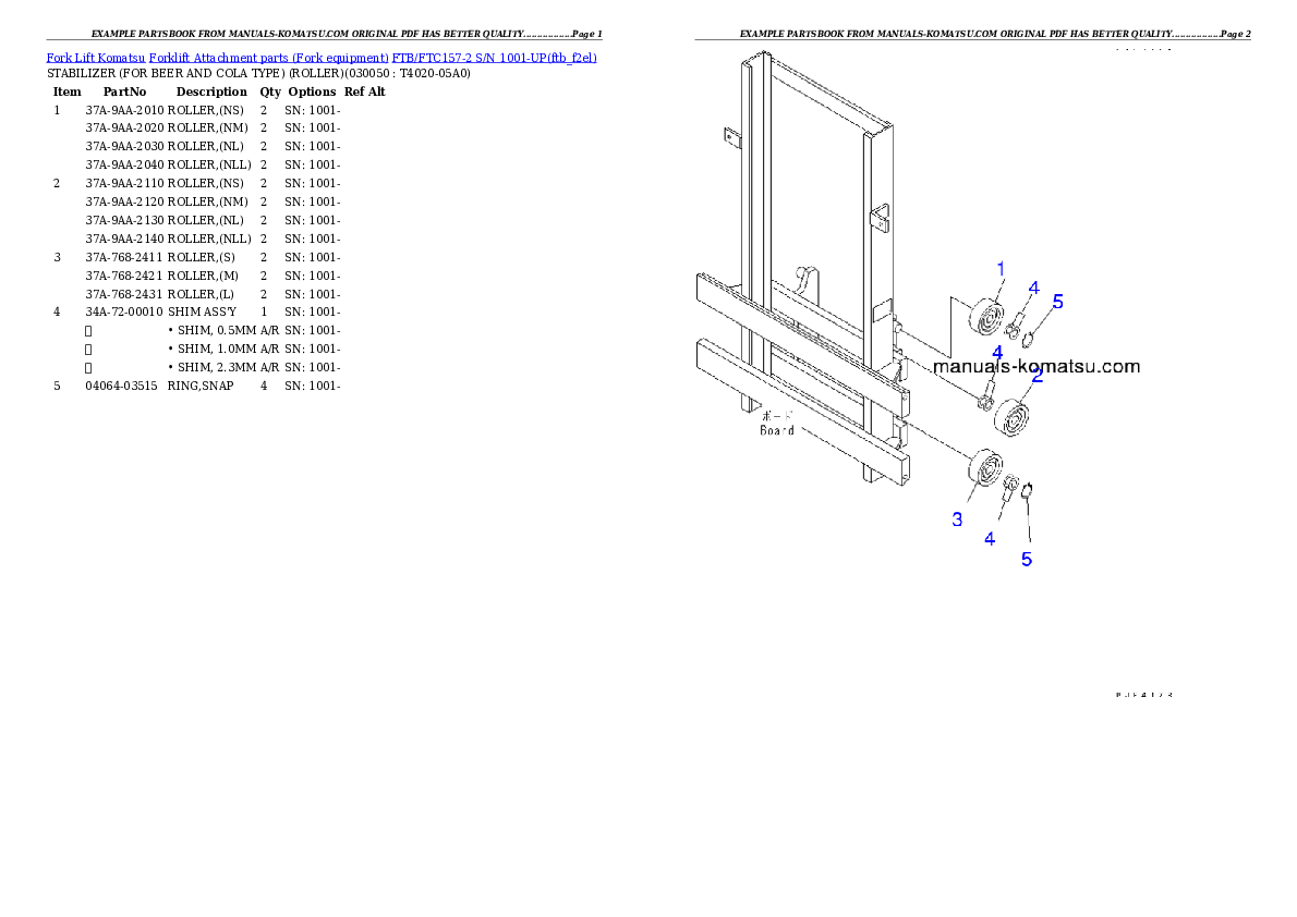 Protected: FTB/FTC157-2 S/N 1001-UP Partsbook