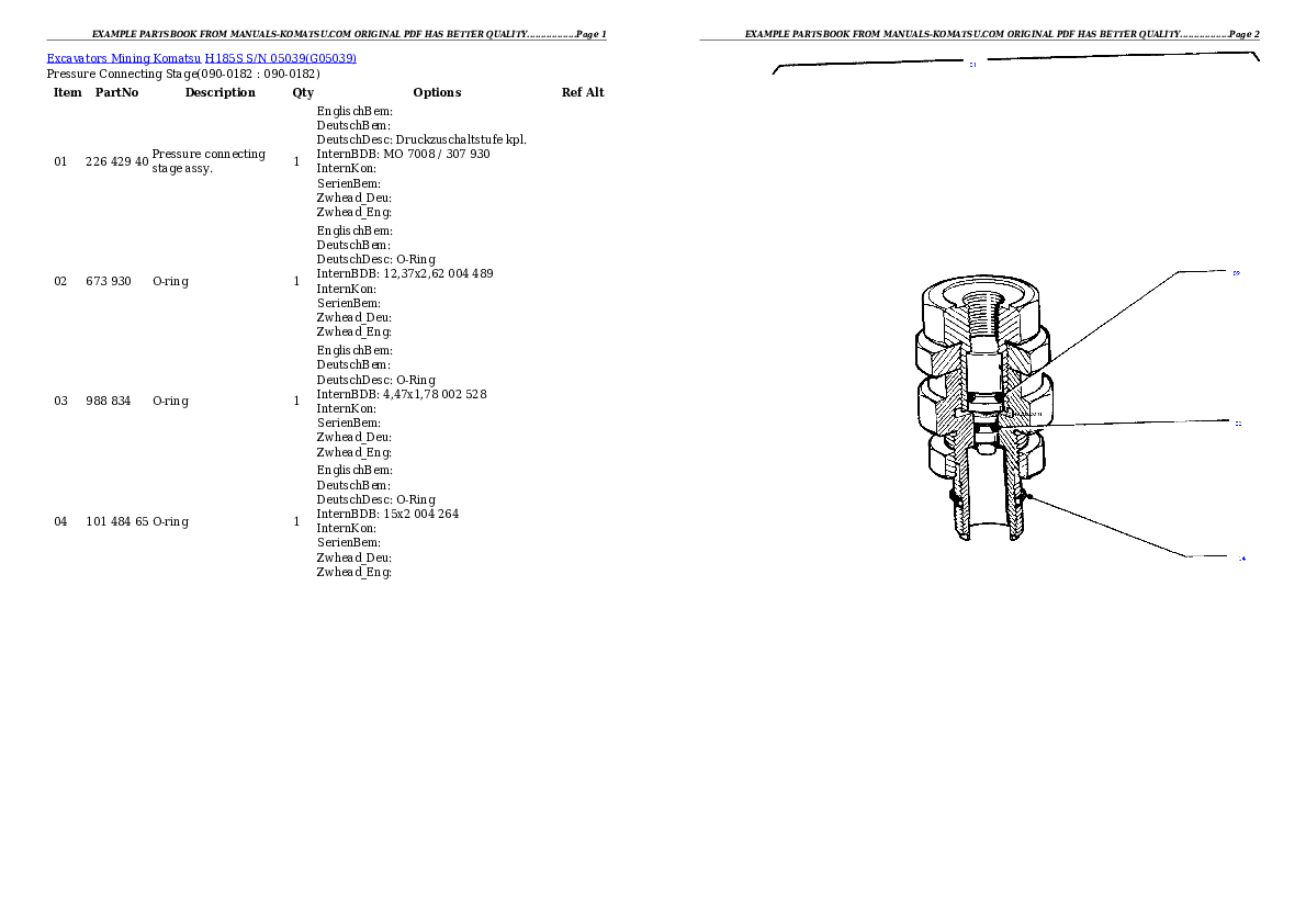 Protected: H185S S/N 05039 Partsbook