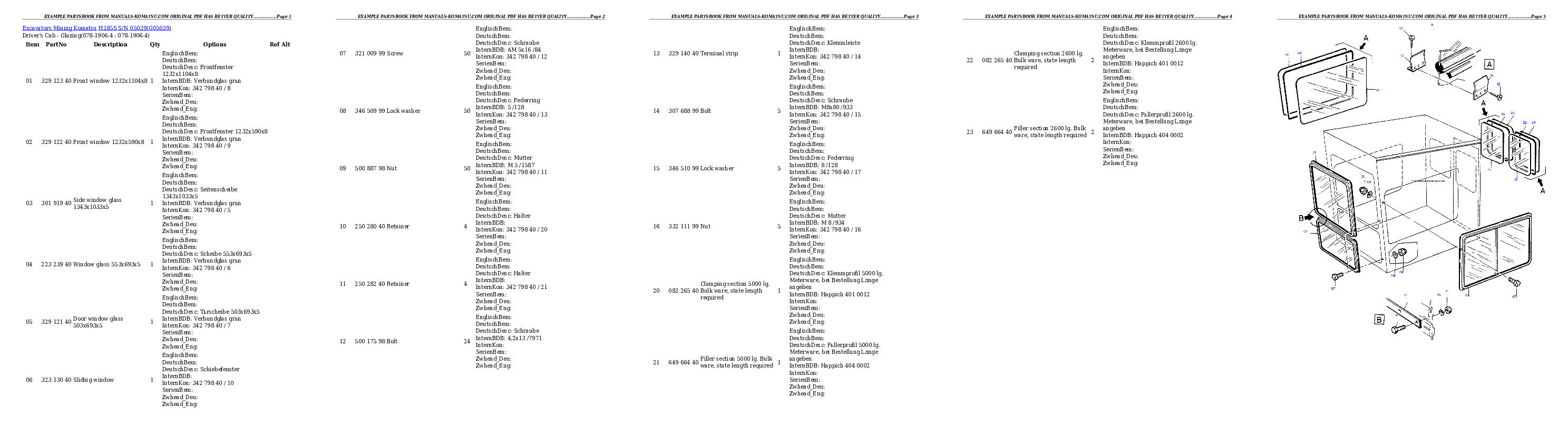 Protected: H185S S/N 05039 Partsbook