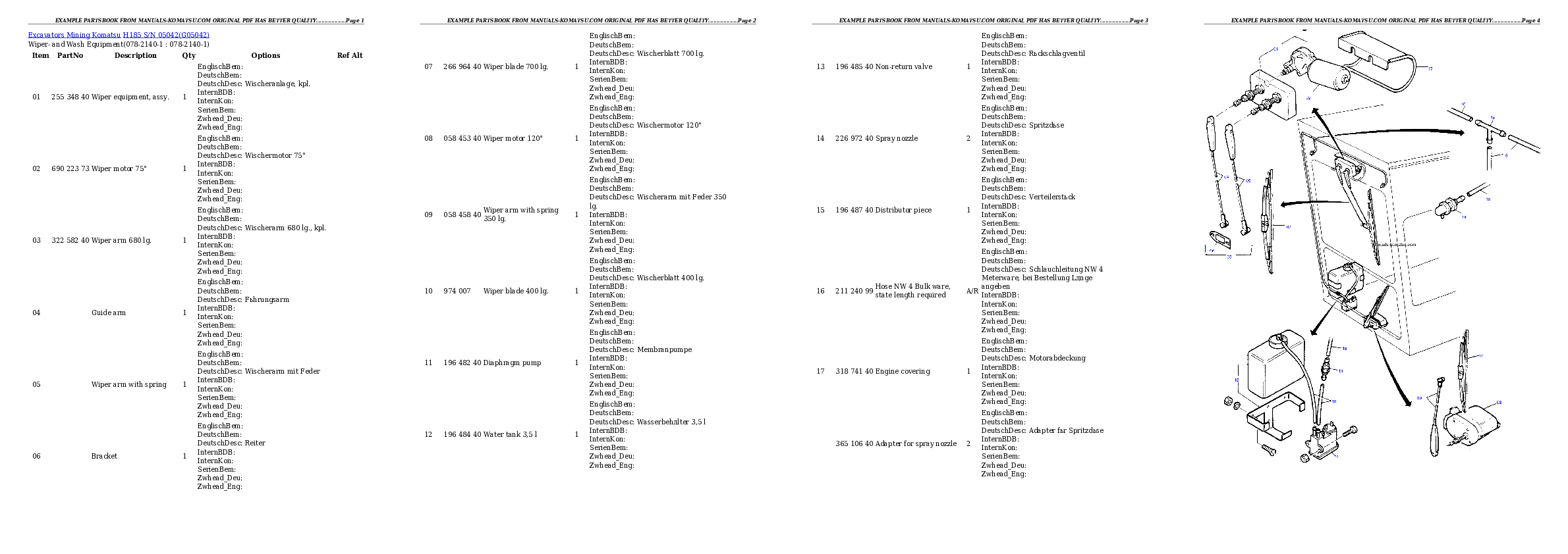 Protected: H185 S/N 05042 Partsbook