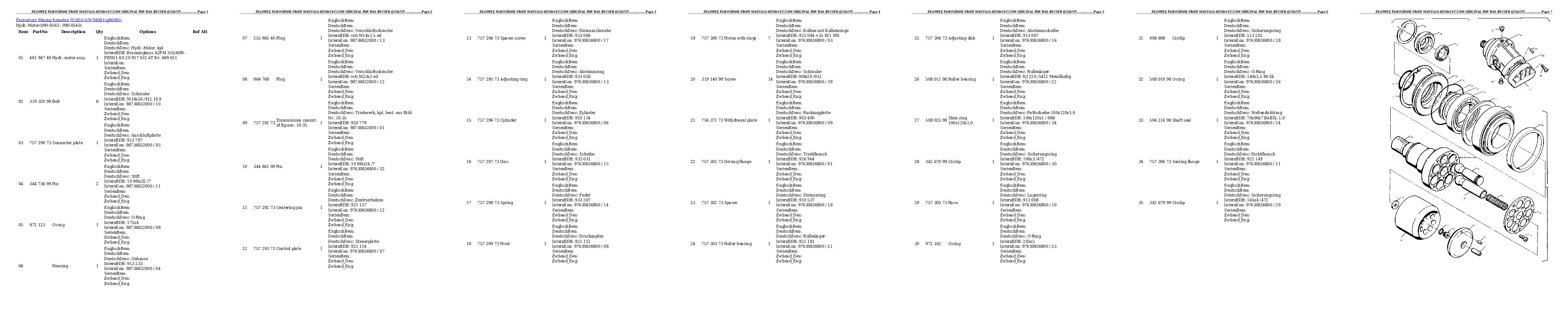 Protected: H185S S/N 06081 Partsbook