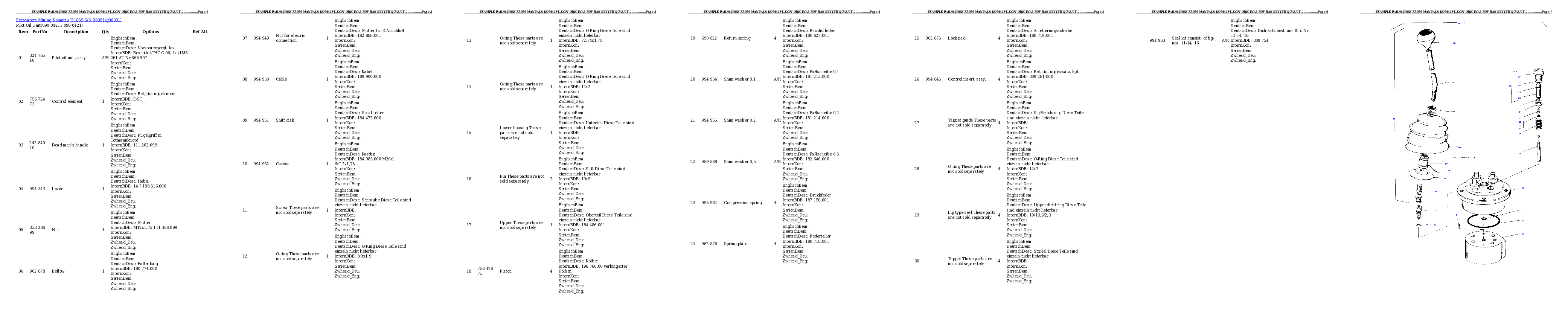 Protected: H185S S/N 06091 Partsbook