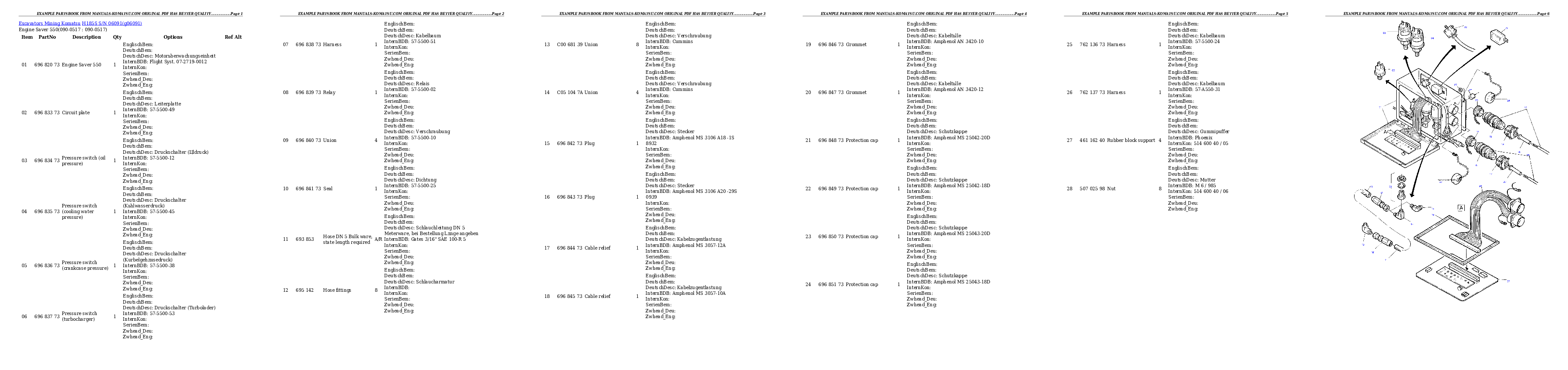 Protected: H185S S/N 06091 Partsbook