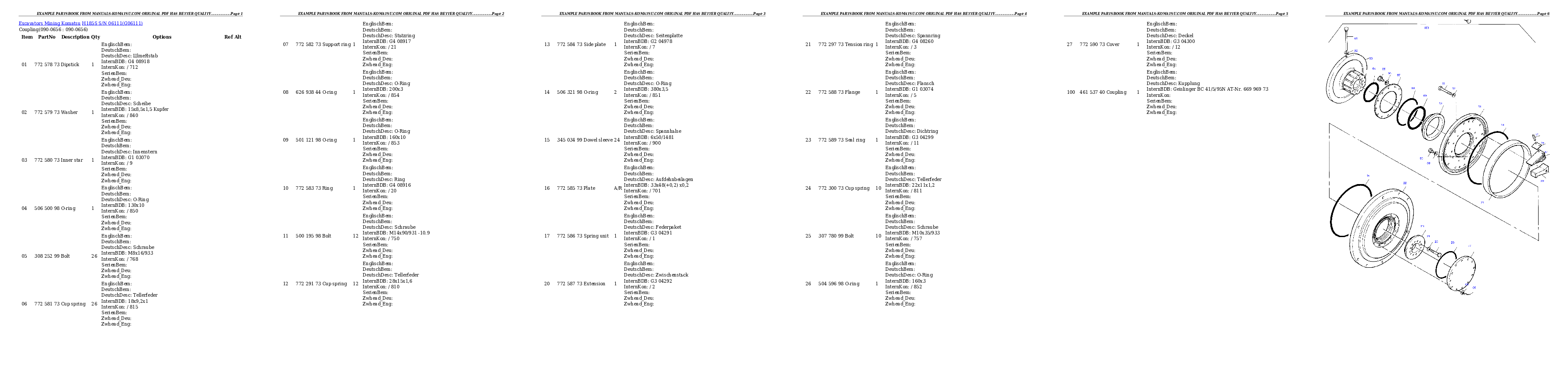 Protected: H185S S/N 06111 Partsbook