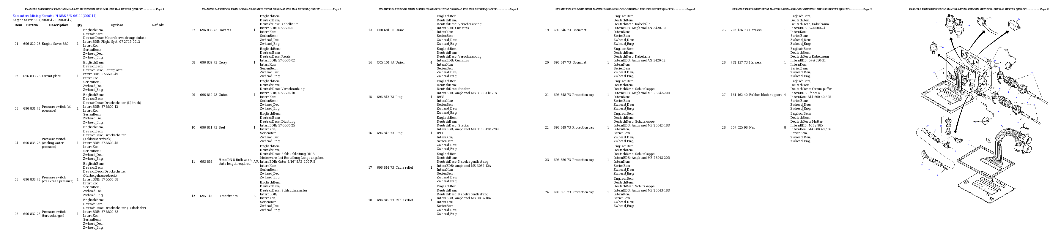 Protected: H185S S/N 06111 Partsbook