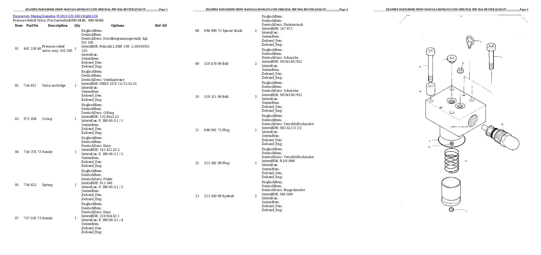 Protected: H185S S/N 06119 Partsbook