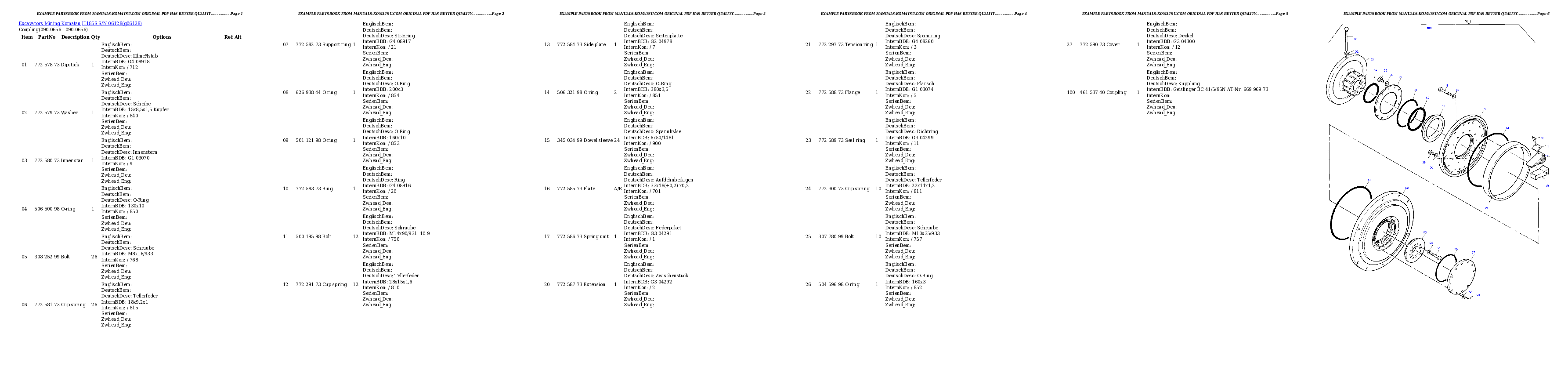 Protected: H185S S/N 06128 Partsbook