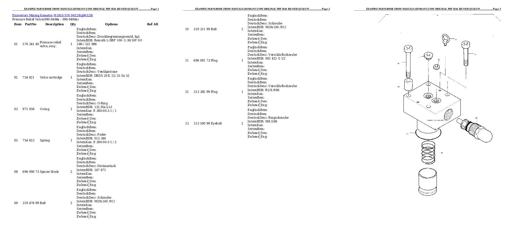 Protected: H185S S/N 06128 Partsbook