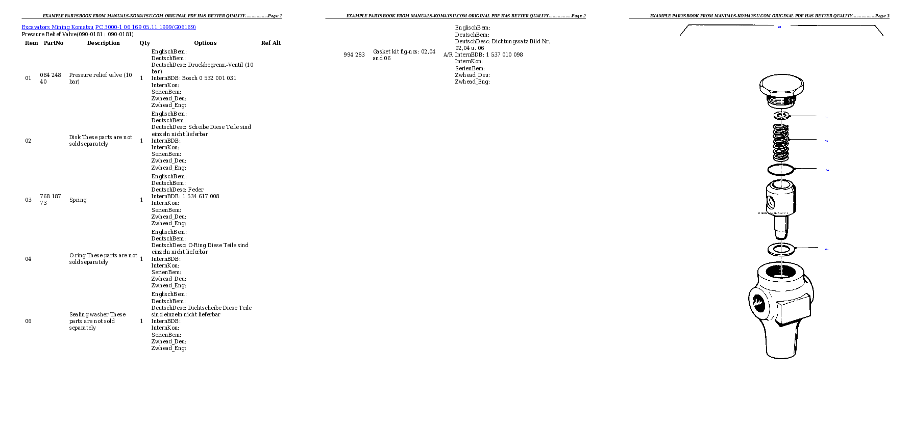 Protected: PC 3000-1 06 169 05.11.1999 Partsbook