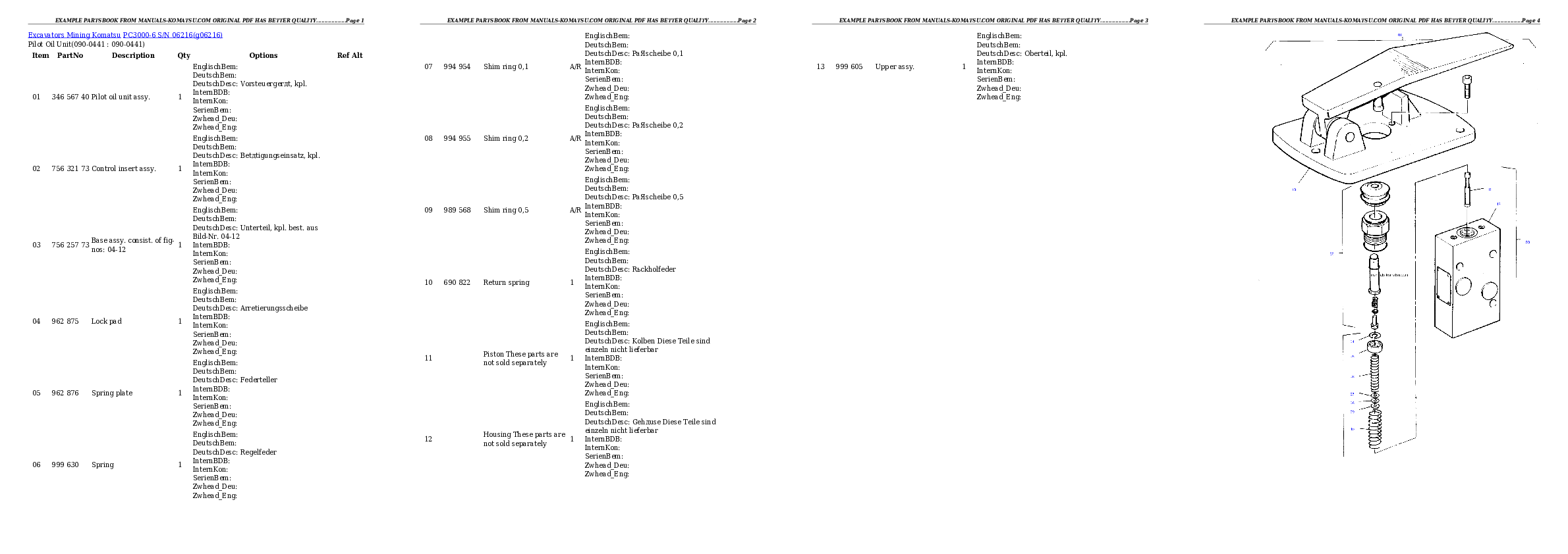 Protected: PC3000-6 S/N 06216 Partsbook