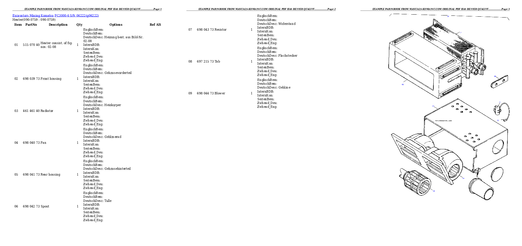 Protected: PC3000-6 S/N 06222 Partsbook