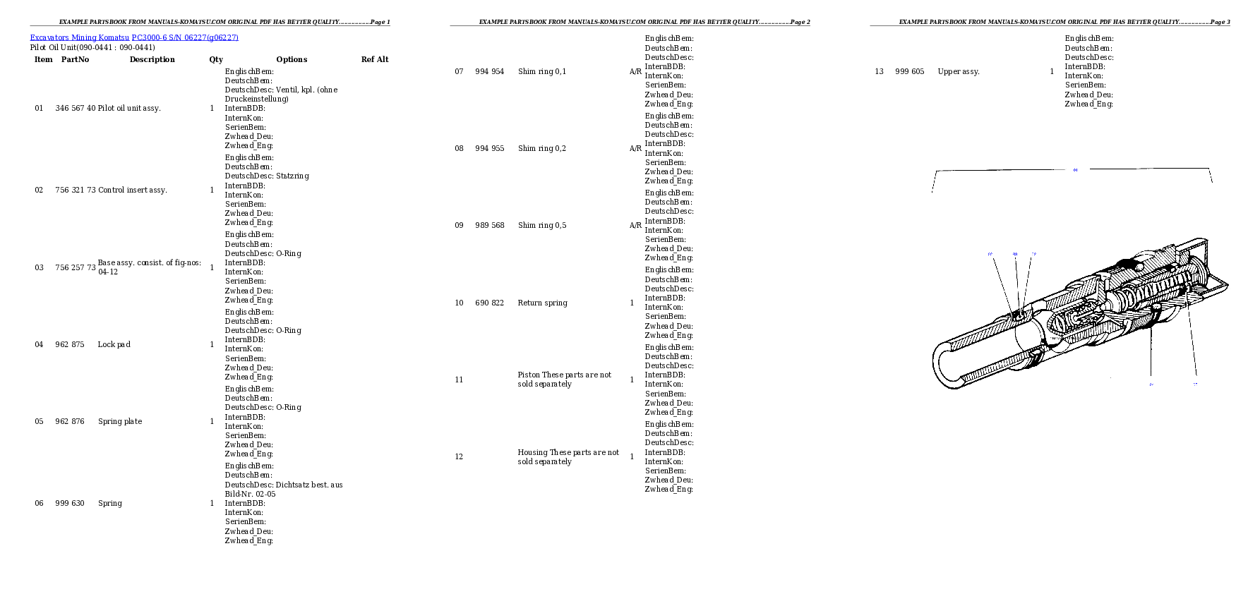 Protected: PC3000-6 S/N 06227 Partsbook