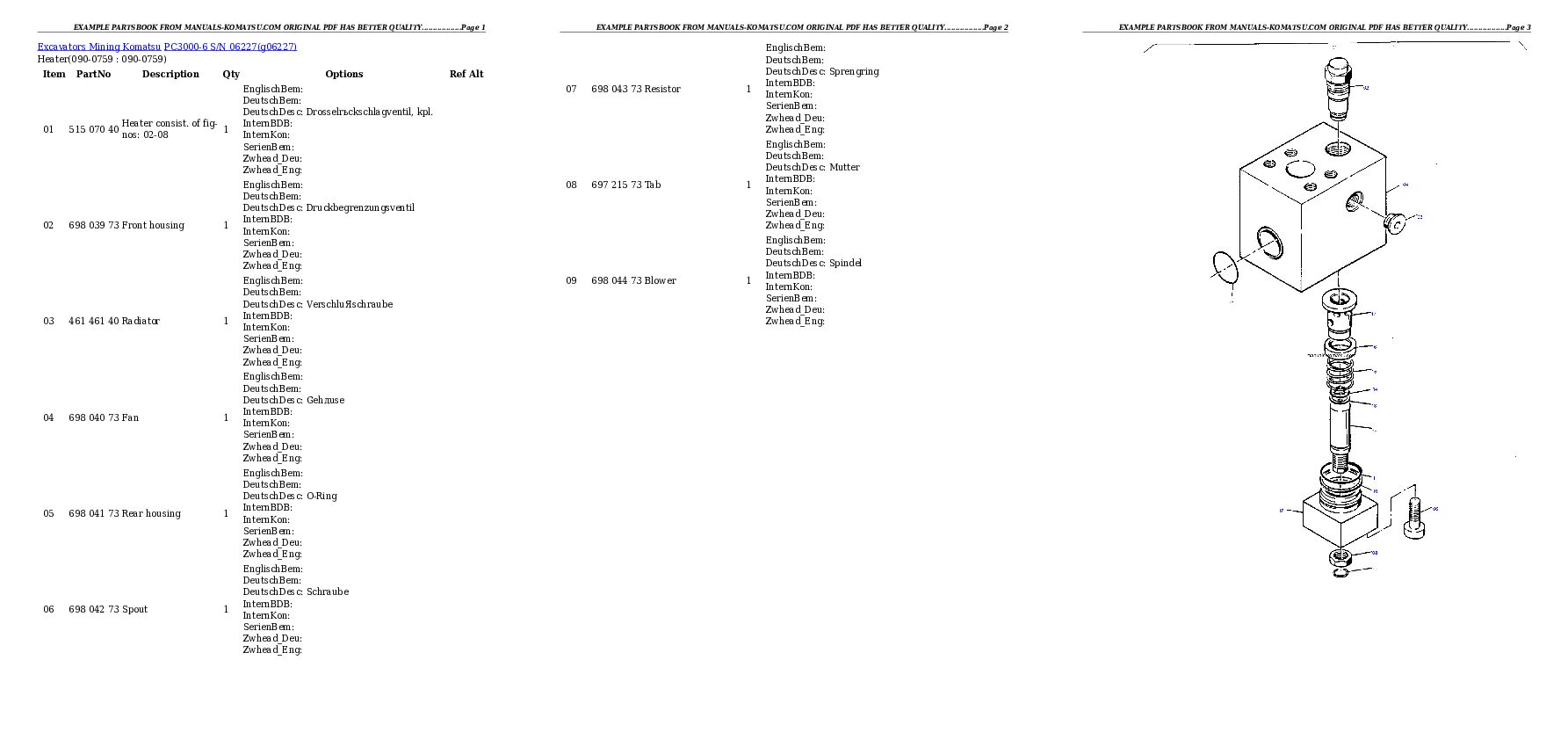 Protected: PC3000-6 S/N 06227 Partsbook