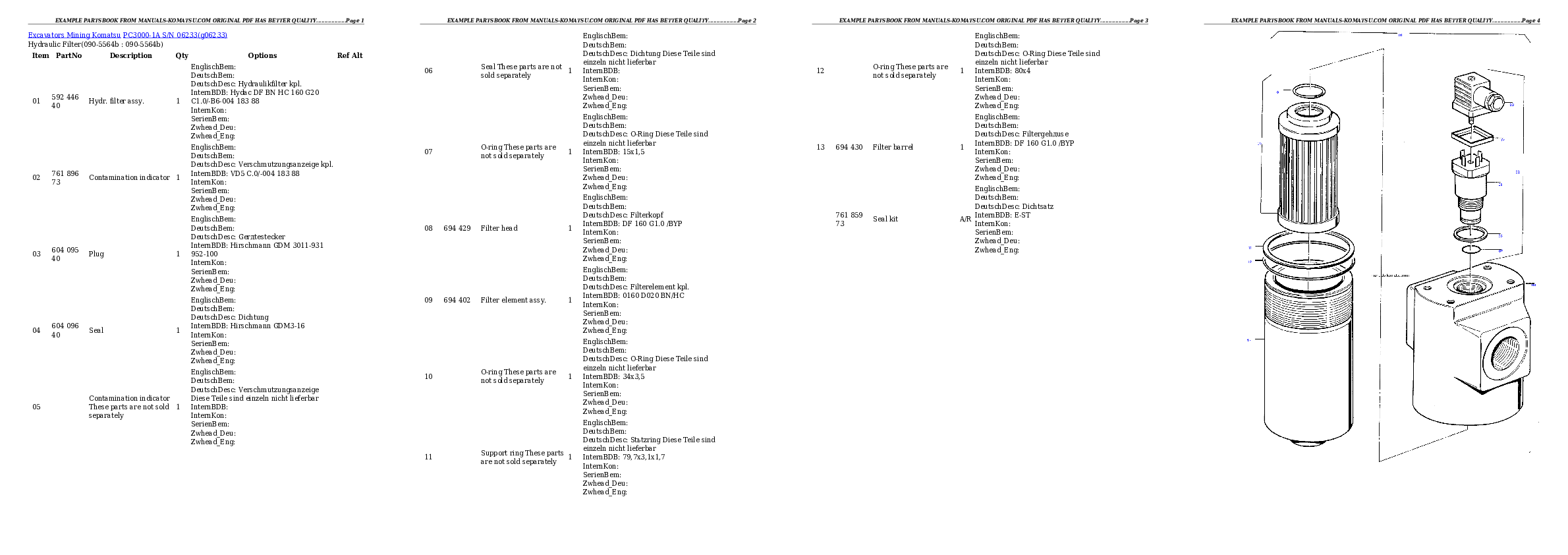 Protected: PC3000-1A S/N 06233 Partsbook