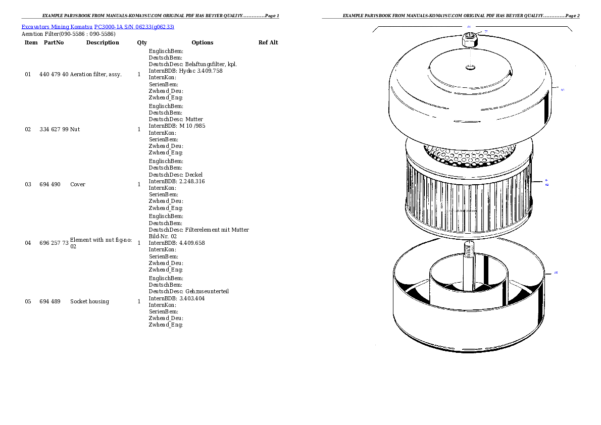Protected: PC3000-1A S/N 06233 Partsbook