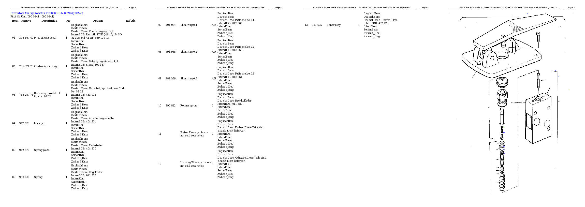 Protected: PC3000-6 S/N 06246 Partsbook