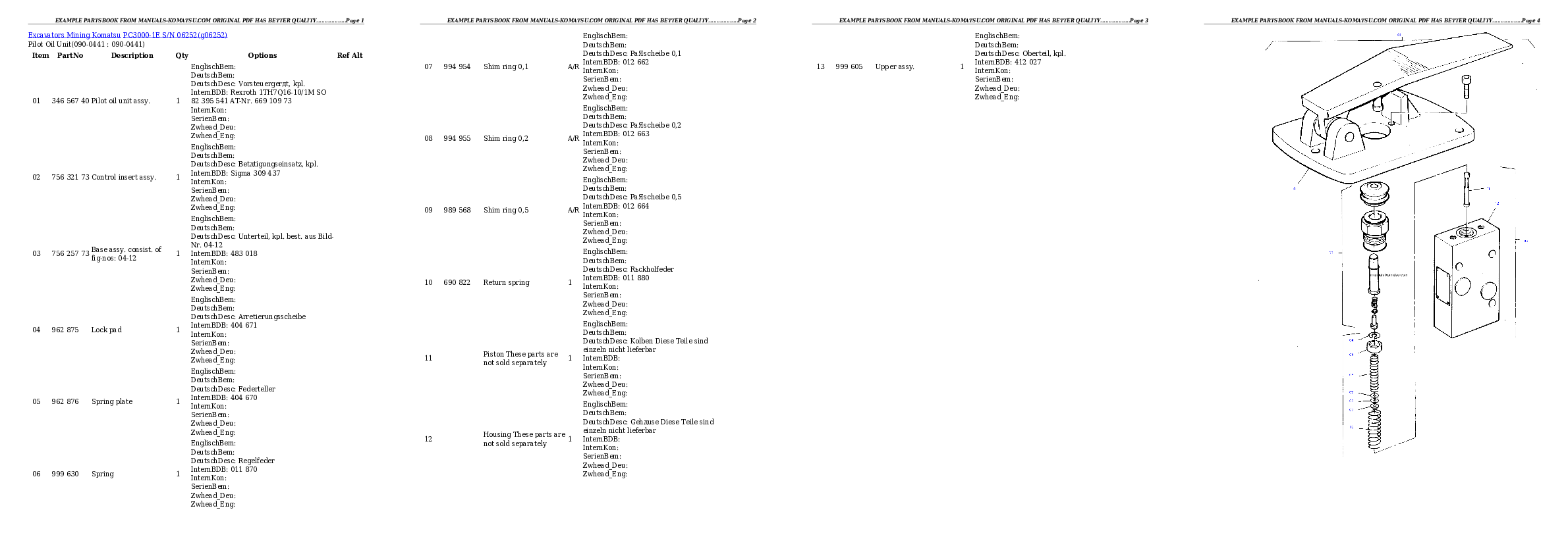 Protected: PC3000-1E S/N 06252 Partsbook