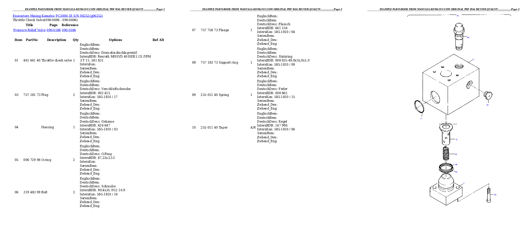 Protected: PC3000-1E S/N 06252 Partsbook