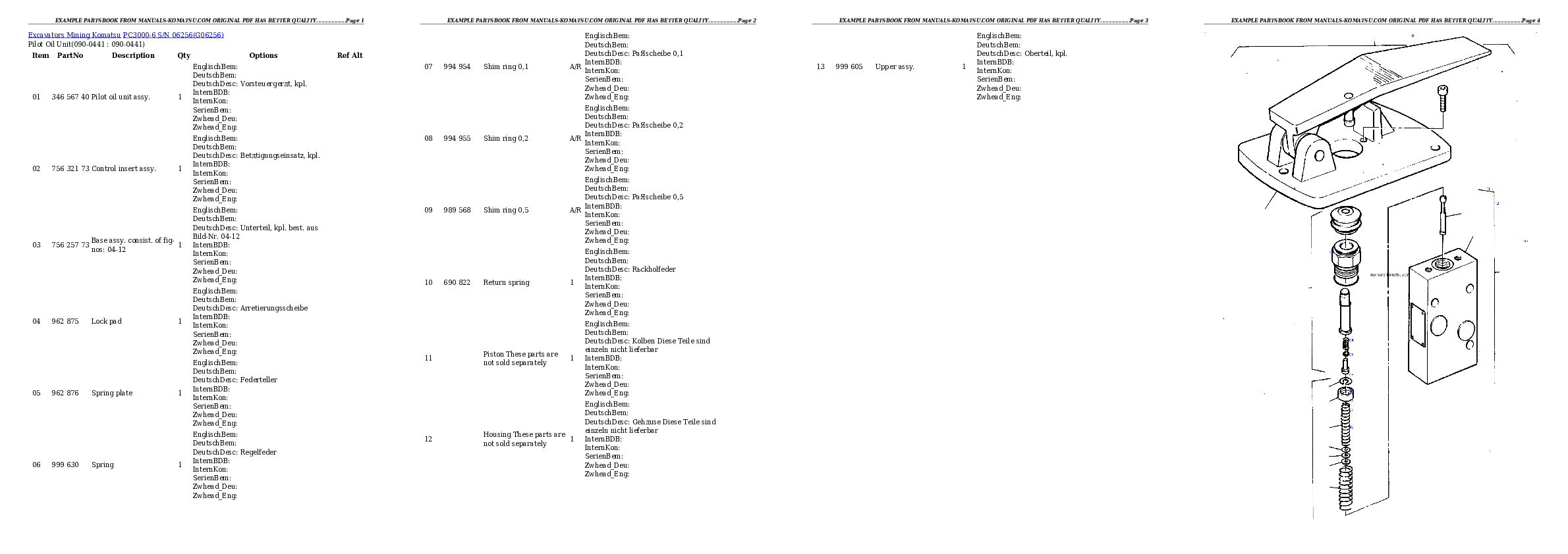 Protected: PC3000-6 S/N 06256 Partsbook