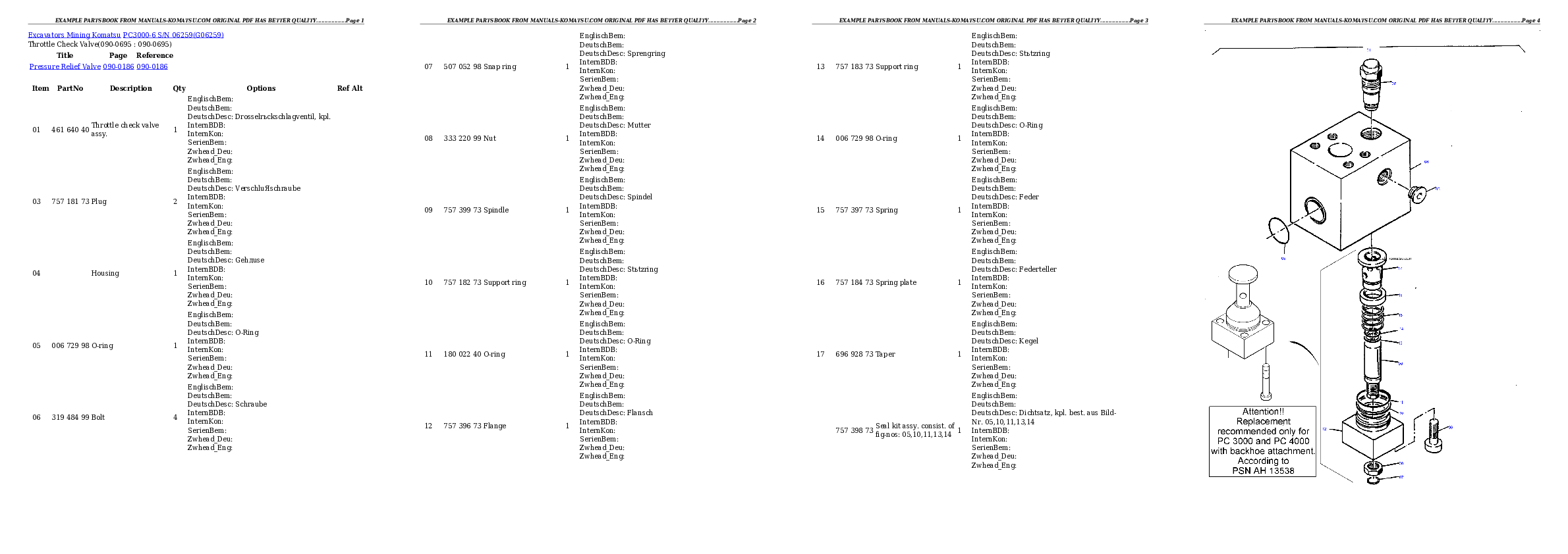 Protected: PC3000-6 S/N 06259 Partsbook