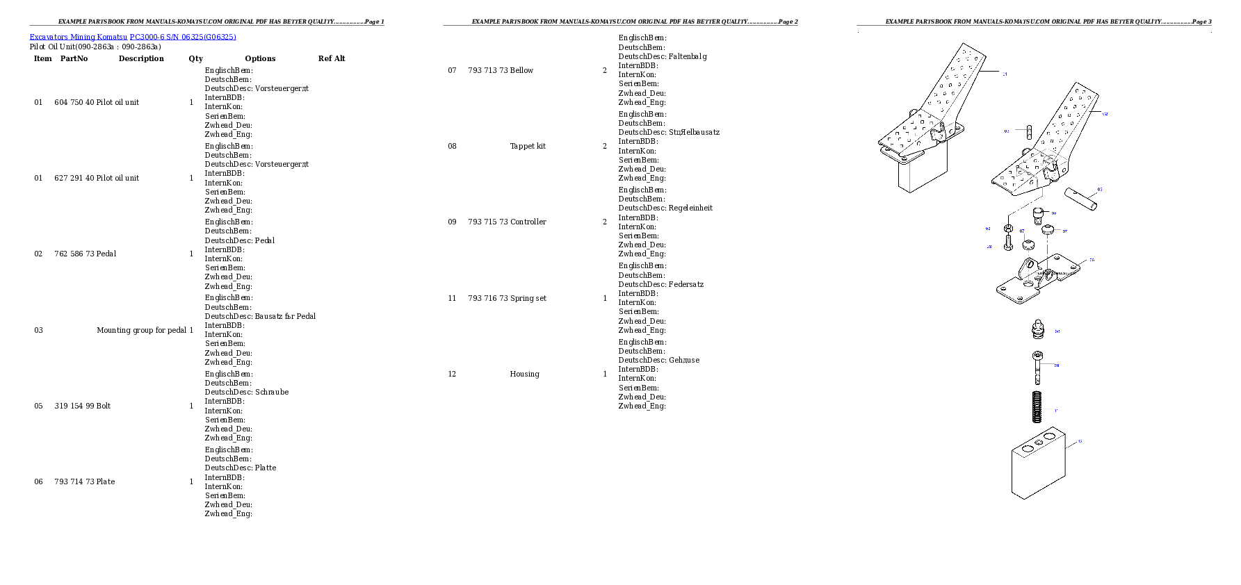Protected: PC3000-6 S/N 06325 Partsbook