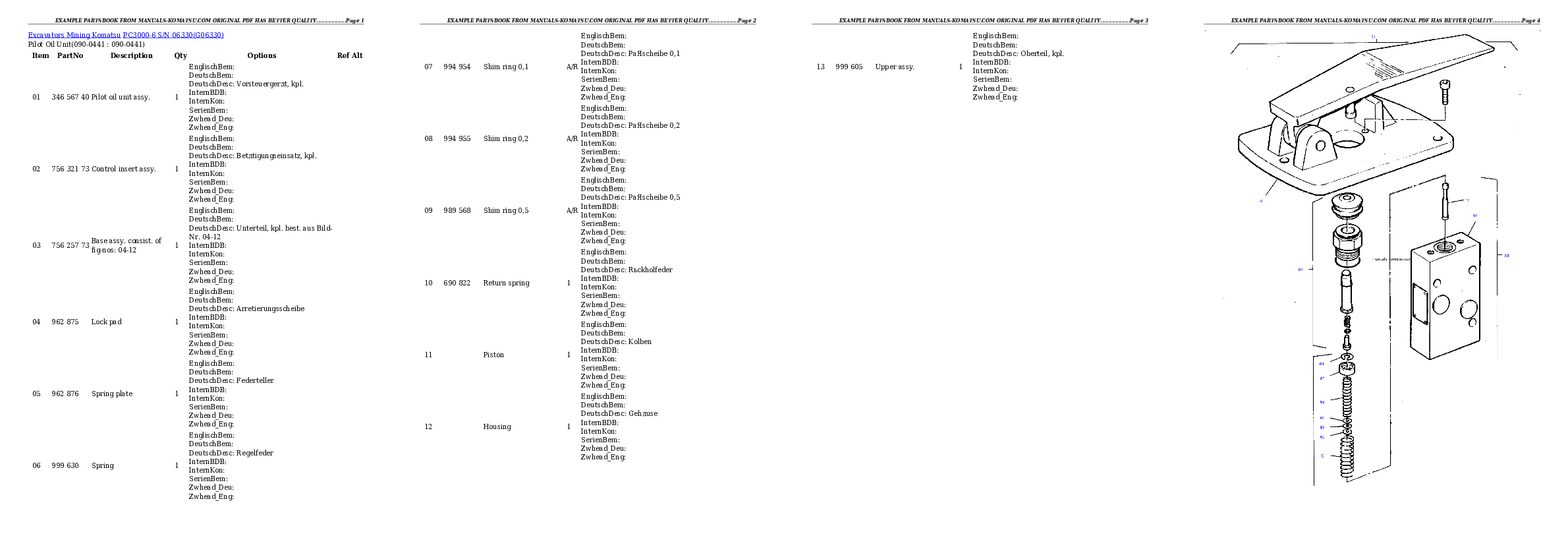 Protected: PC3000-6 S/N 06330 Partsbook