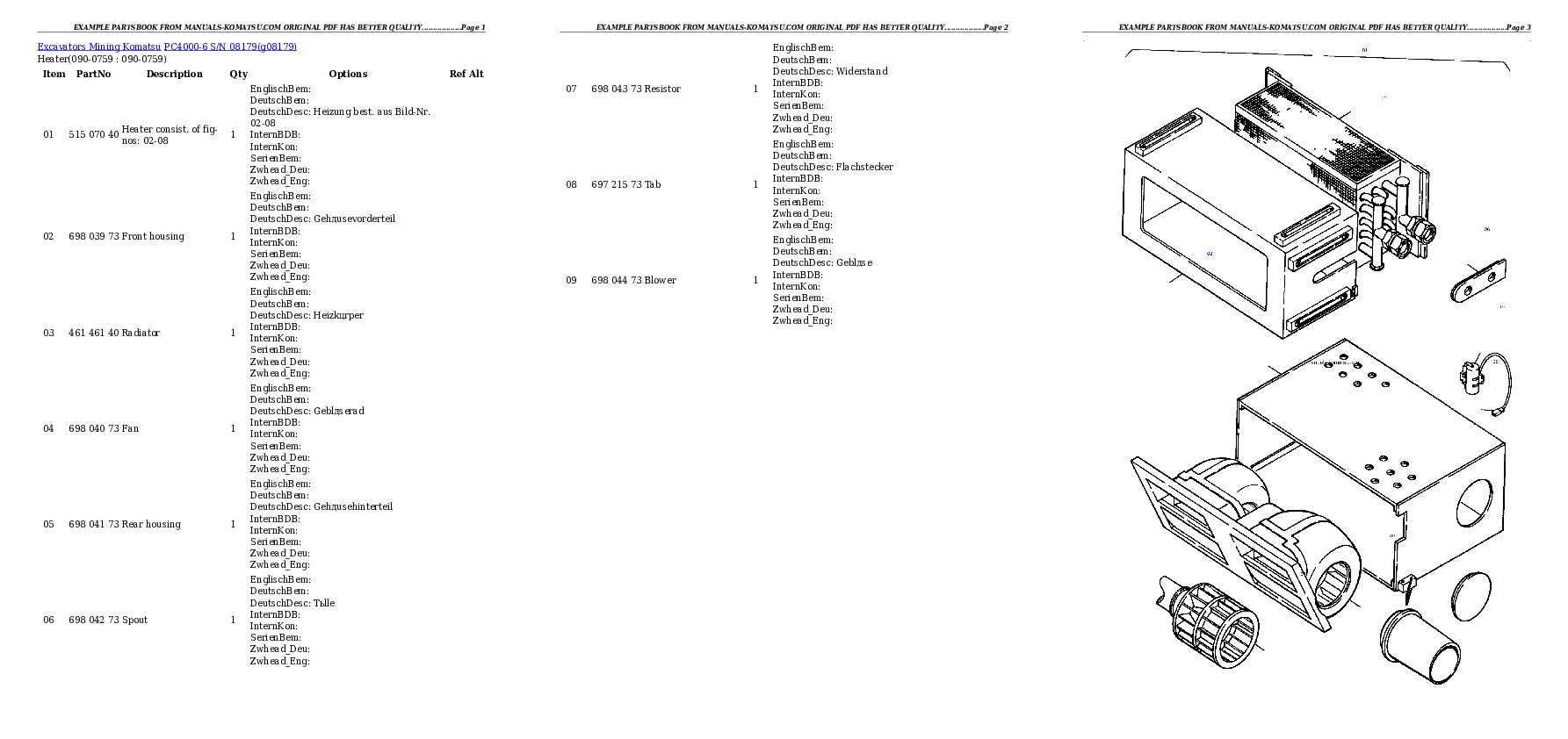 Protected: PC4000-6 S/N 08179 Partsbook