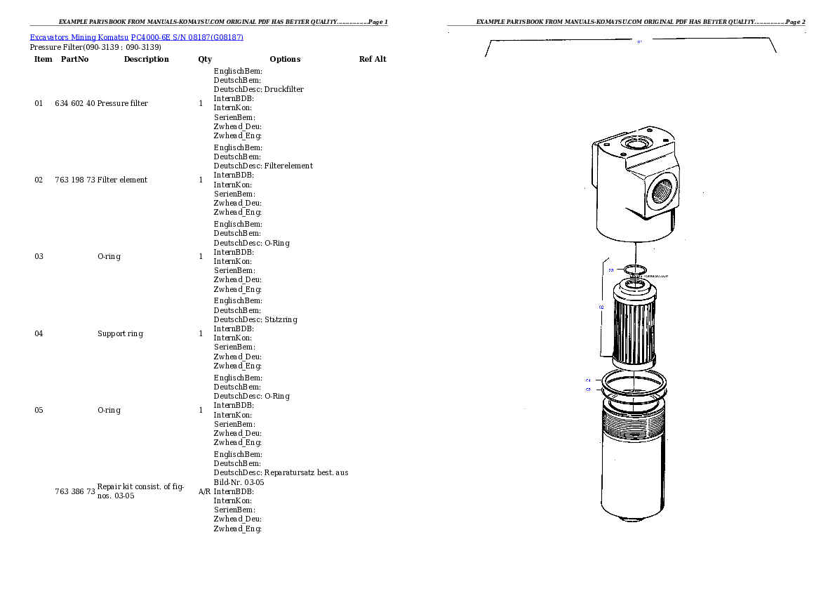 Protected: PC4000-6E S/N 08187 Partsbook