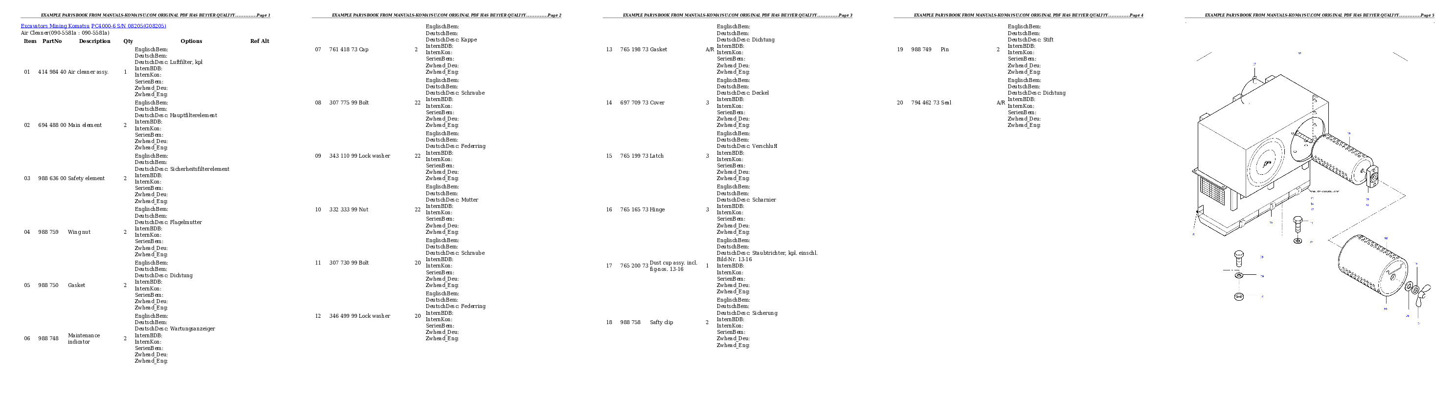 Protected: PC4000-6 S/N 08205 Partsbook