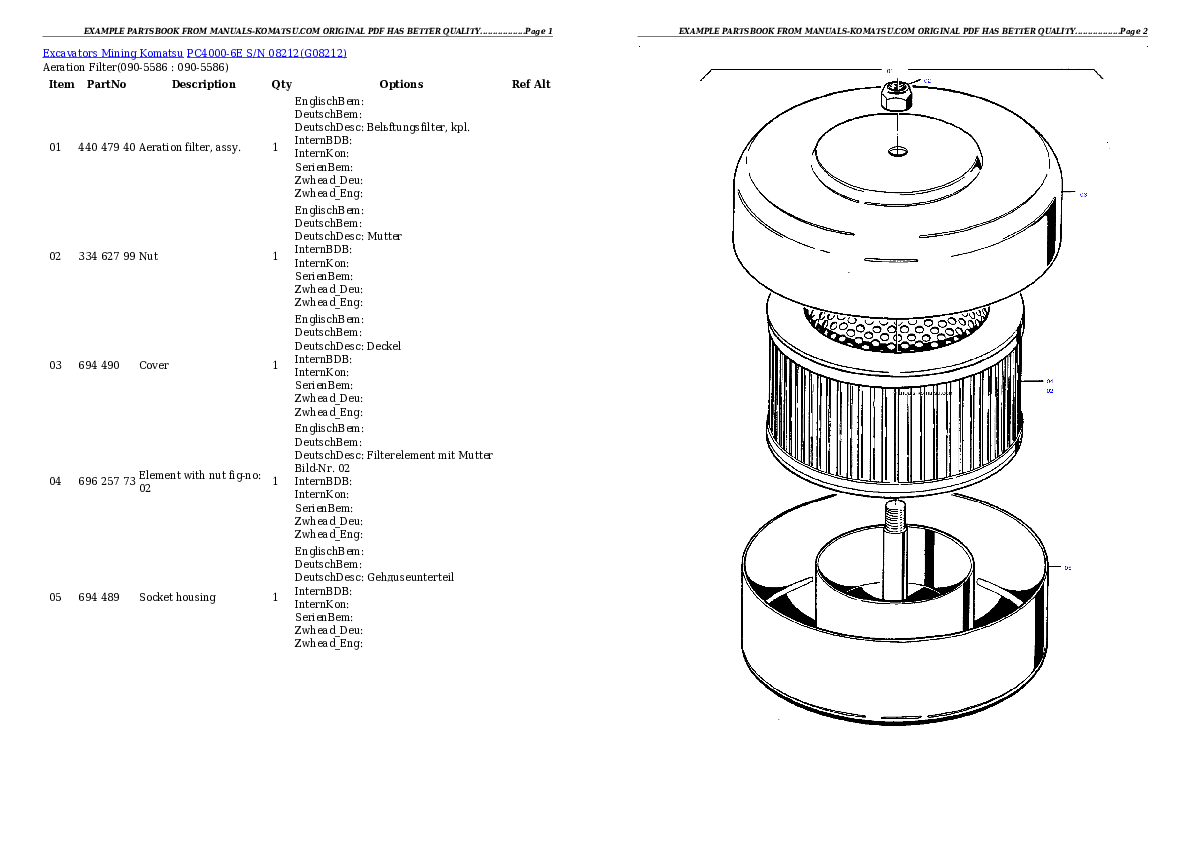 Protected: PC4000-6E S/N 08212 Partsbook