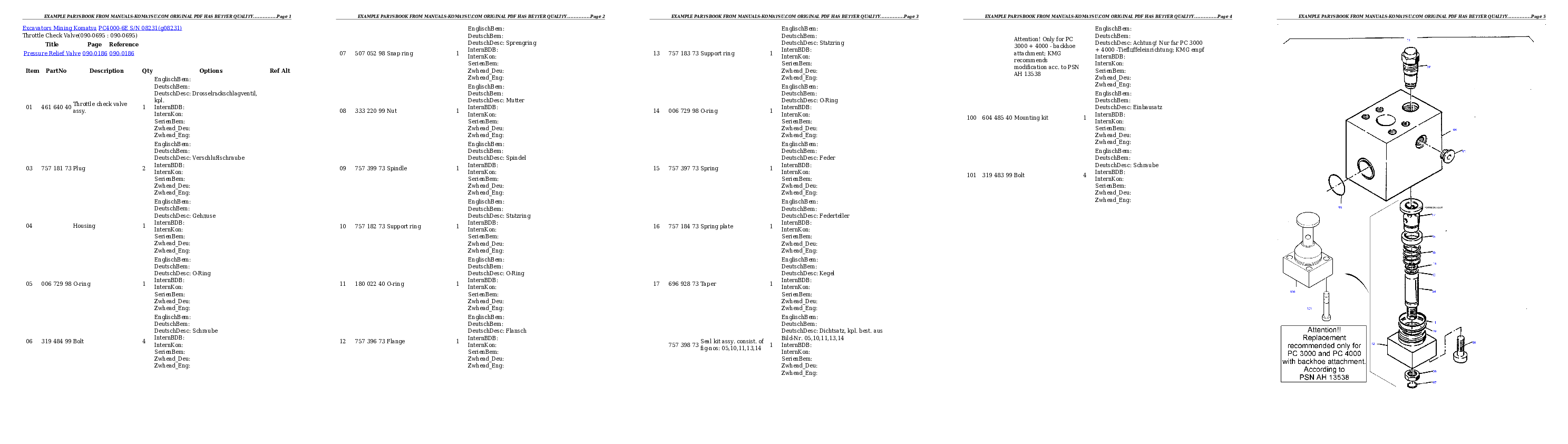 Protected: PC4000-6E S/N 08231 Partsbook